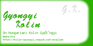 gyongyi kolin business card